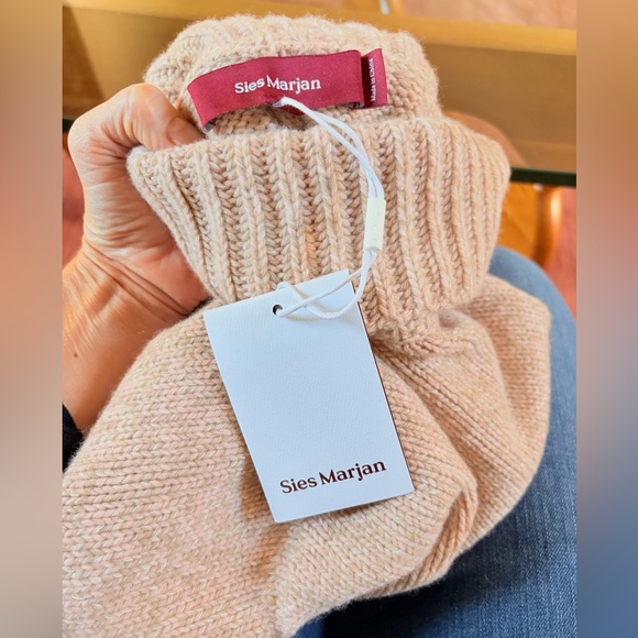 Sies Marjan Peach/Camel Poncho Cashmere Sweater
